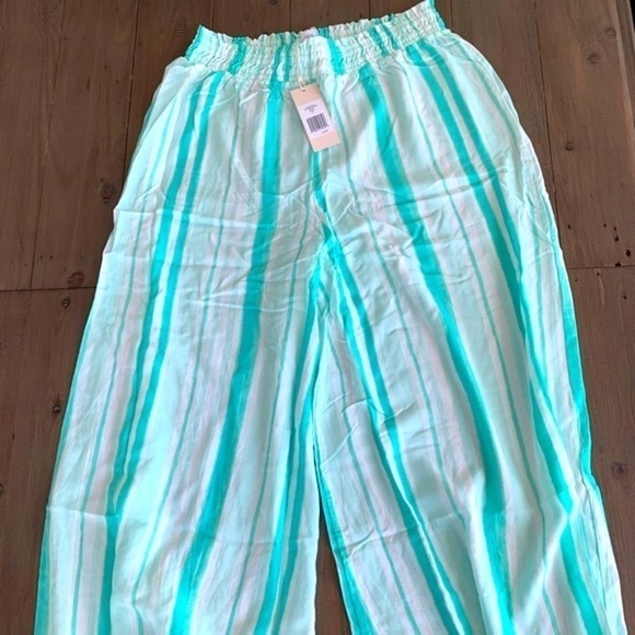 Eberjey swim painted stripe pants in glacier NWT - Picture 2 of 3